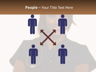 A Woman With A Stethoscope On Her Neck PowerPoint Template