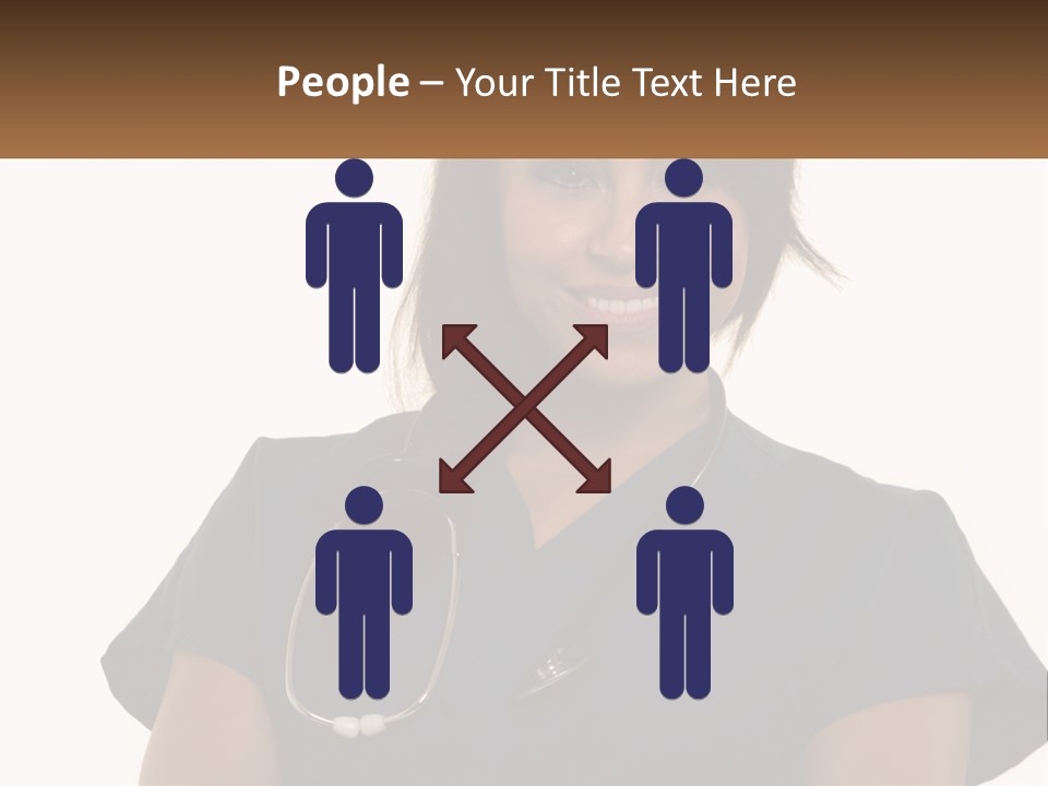 A Woman With A Stethoscope On Her Neck PowerPoint Template