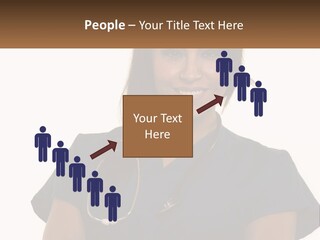 A Woman With A Stethoscope On Her Neck PowerPoint Template