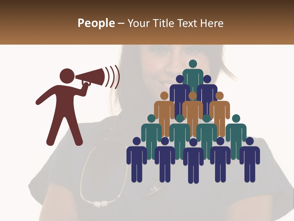 A Woman With A Stethoscope On Her Neck PowerPoint Template