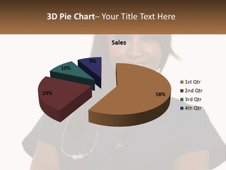 A Woman With A Stethoscope On Her Neck PowerPoint Template
