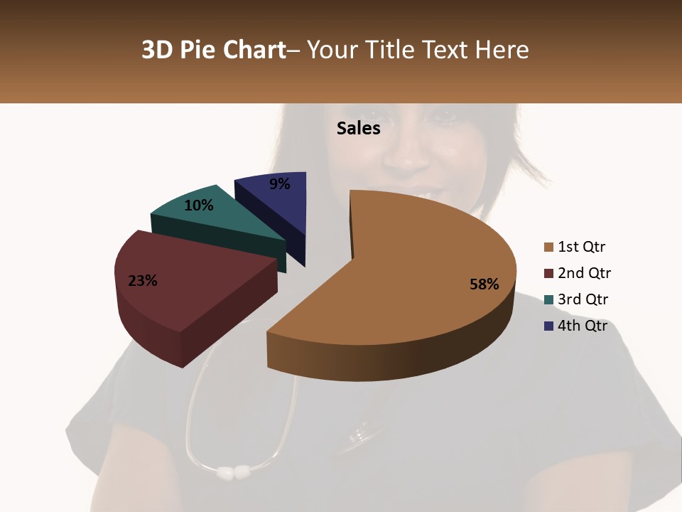 A Woman With A Stethoscope On Her Neck PowerPoint Template