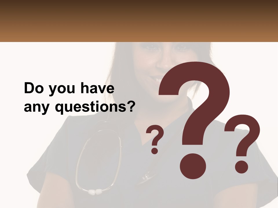 A Woman With A Stethoscope On Her Neck PowerPoint Template