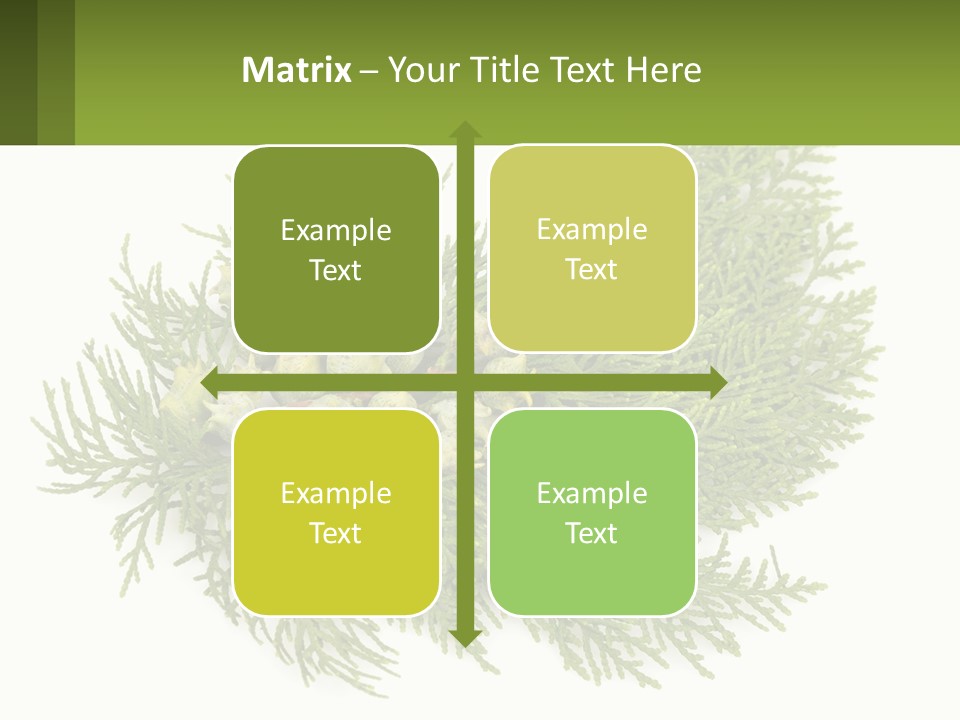 A Bunch Of Green Leaves On A White Background PowerPoint Template