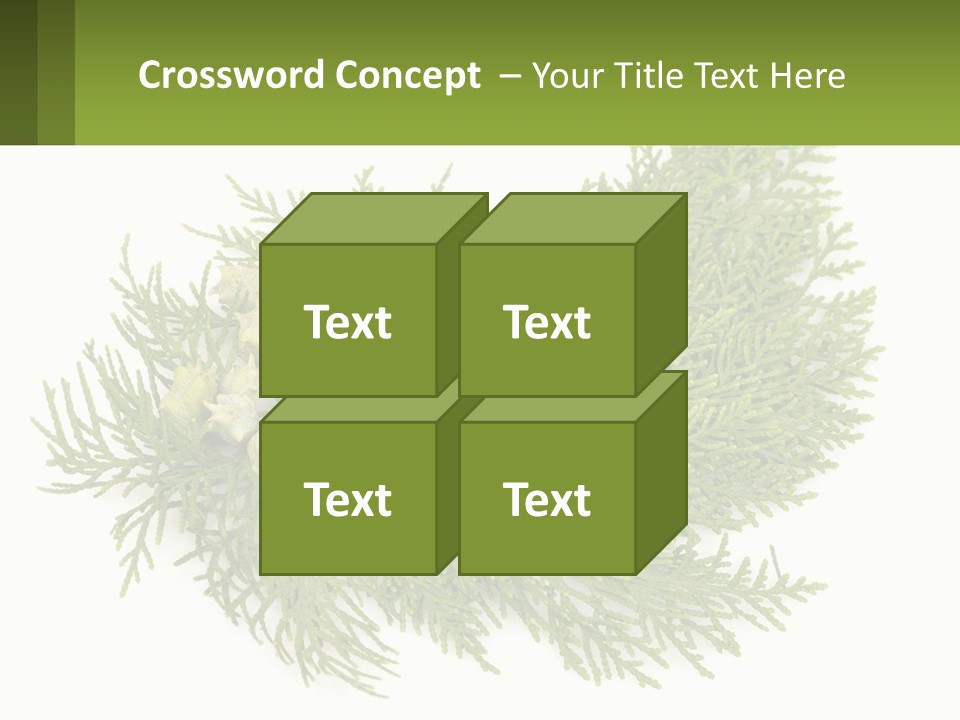 A Bunch Of Green Leaves On A White Background PowerPoint Template