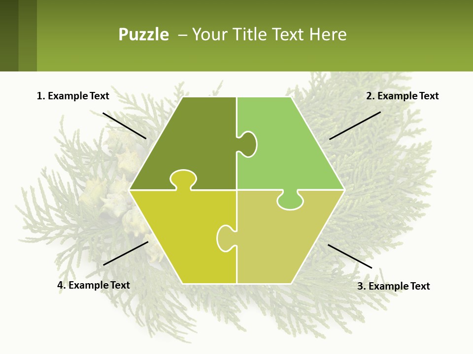 A Bunch Of Green Leaves On A White Background PowerPoint Template