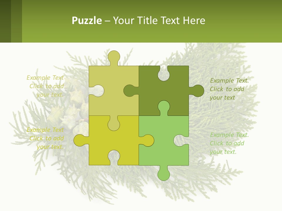 A Bunch Of Green Leaves On A White Background PowerPoint Template