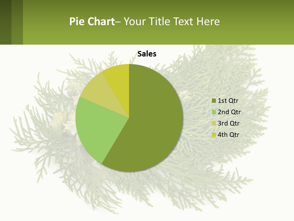 A Bunch Of Green Leaves On A White Background PowerPoint Template