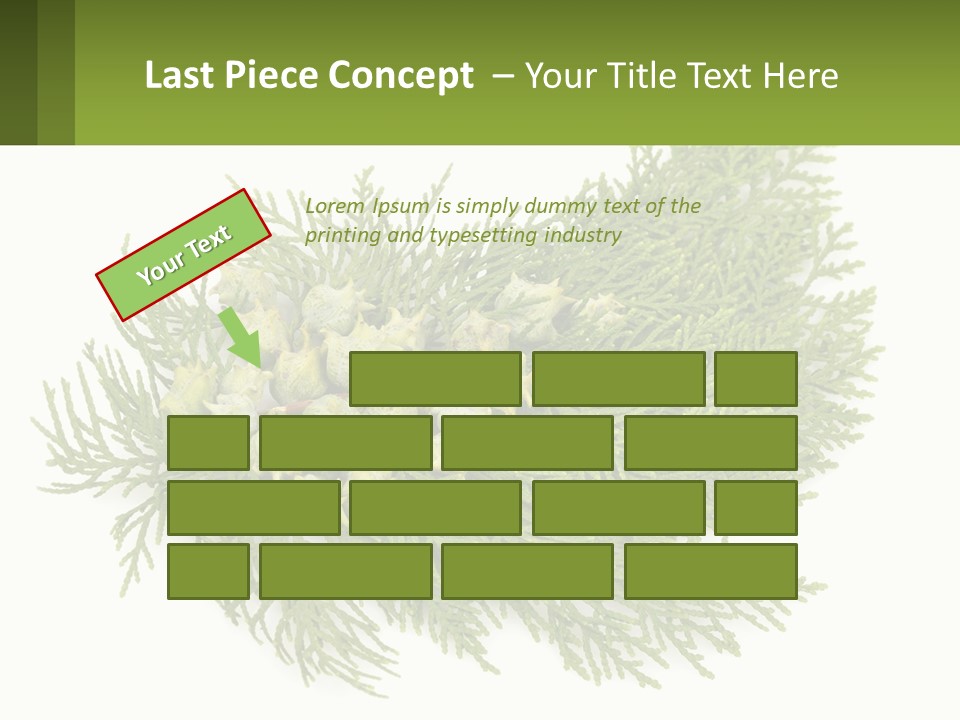 A Bunch Of Green Leaves On A White Background PowerPoint Template