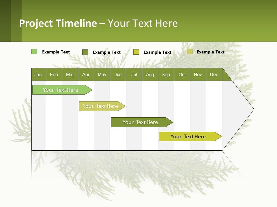 A Bunch Of Green Leaves On A White Background PowerPoint Template