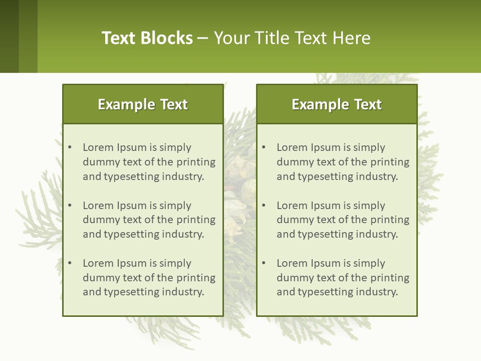 A Bunch Of Green Leaves On A White Background PowerPoint Template