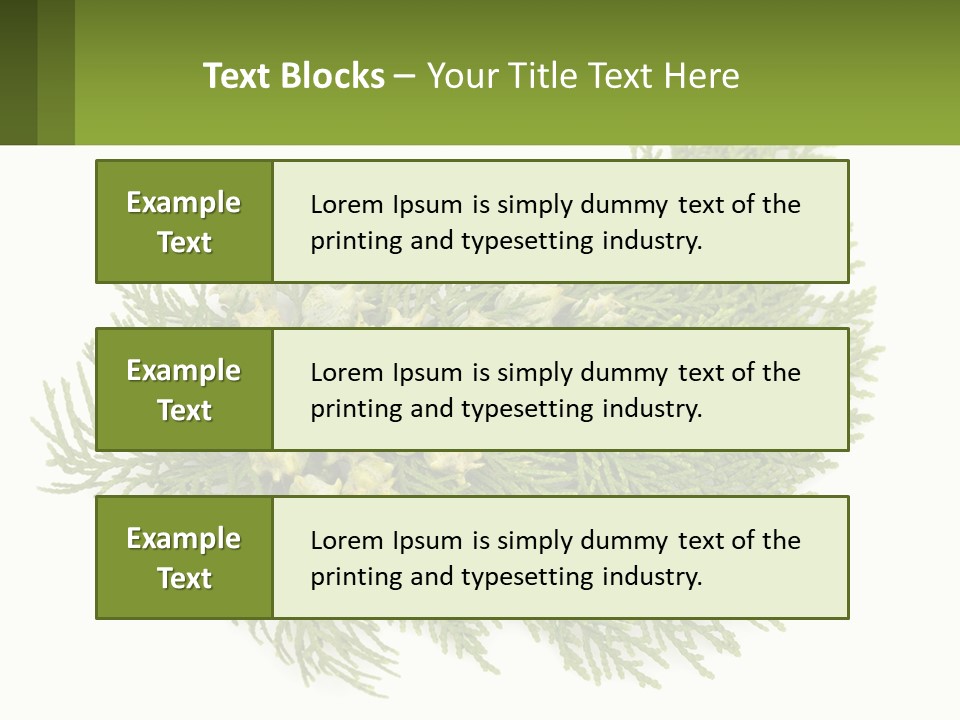 A Bunch Of Green Leaves On A White Background PowerPoint Template