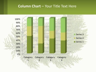 A Bunch Of Green Leaves On A White Background PowerPoint Template