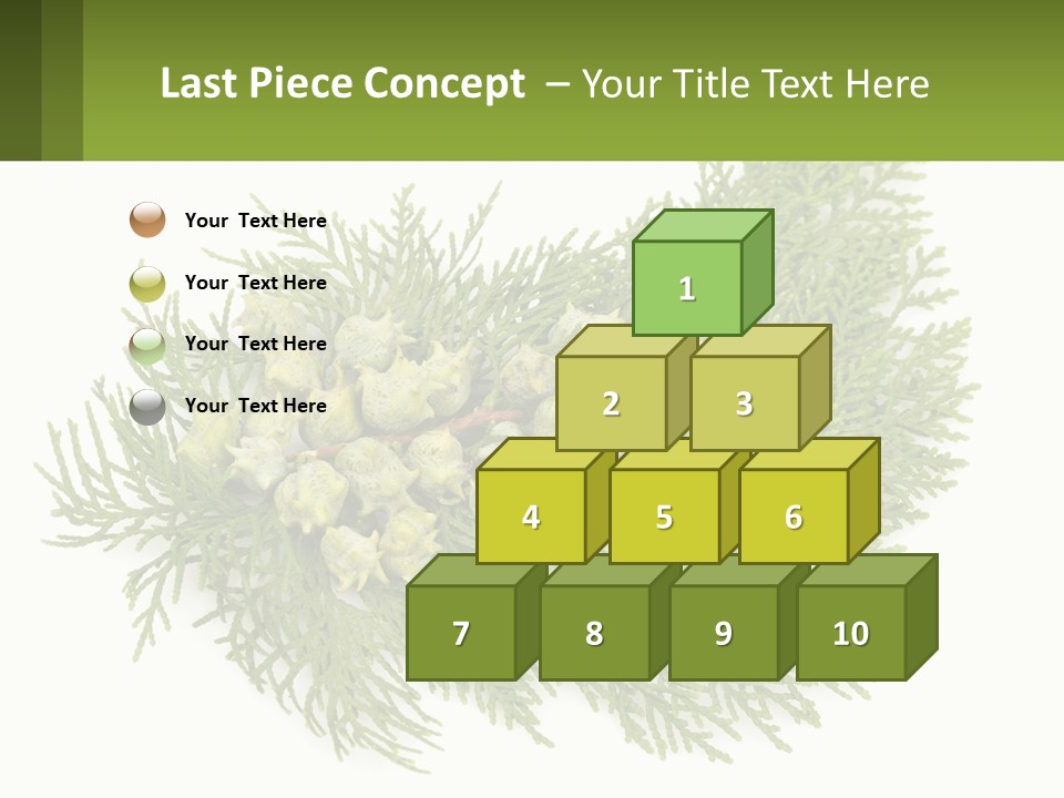 A Bunch Of Green Leaves On A White Background PowerPoint Template