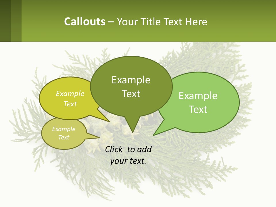 A Bunch Of Green Leaves On A White Background PowerPoint Template