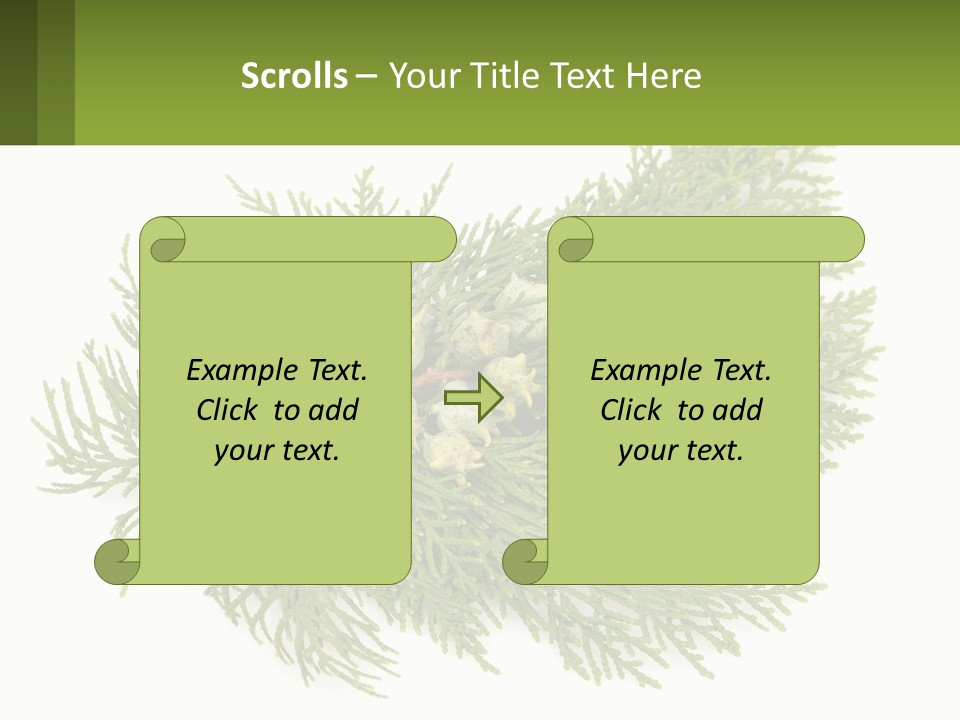 A Bunch Of Green Leaves On A White Background PowerPoint Template