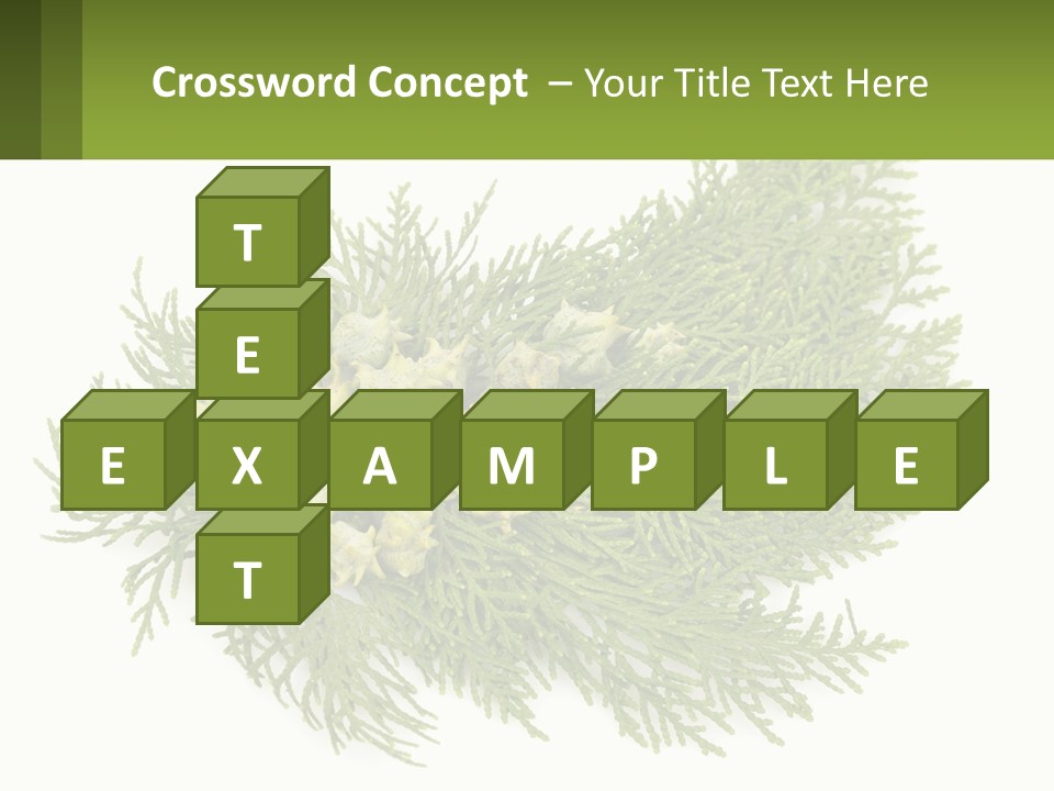 A Bunch Of Green Leaves On A White Background PowerPoint Template