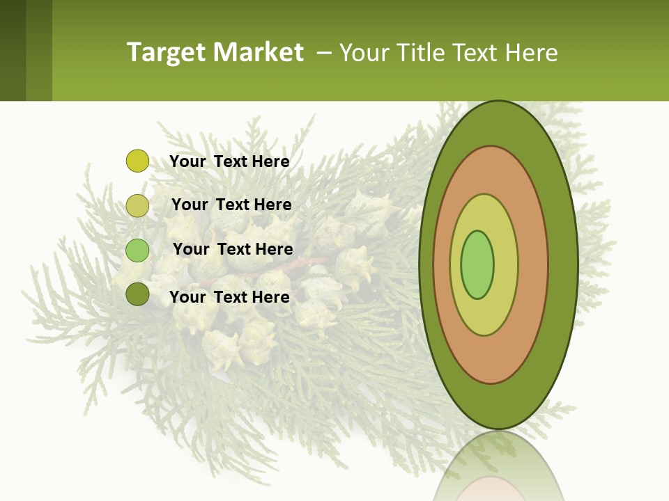 A Bunch Of Green Leaves On A White Background PowerPoint Template