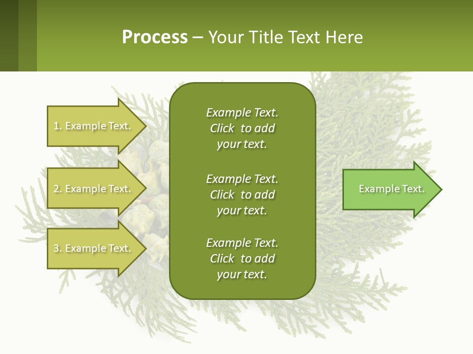 A Bunch Of Green Leaves On A White Background PowerPoint Template