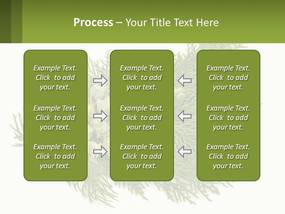 A Bunch Of Green Leaves On A White Background PowerPoint Template