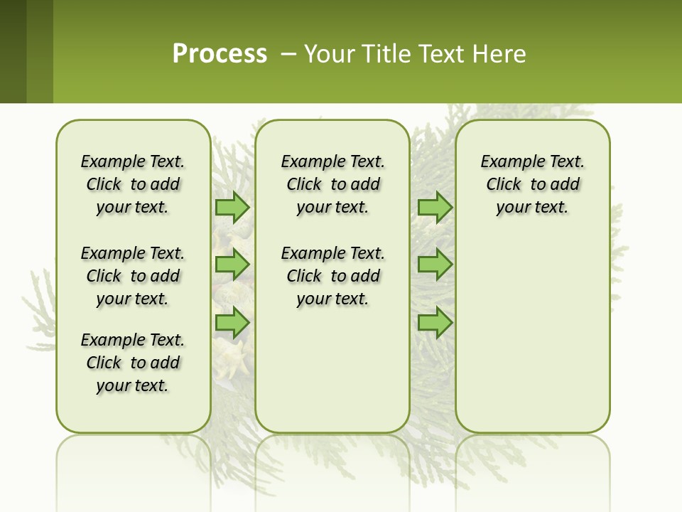 A Bunch Of Green Leaves On A White Background PowerPoint Template