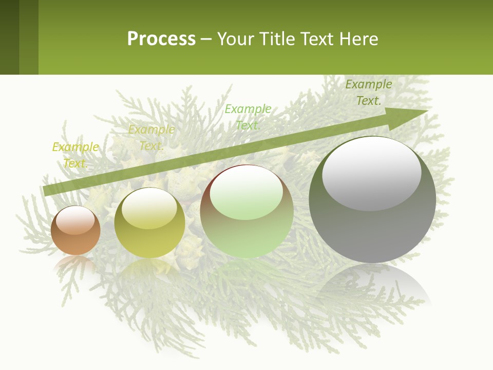 A Bunch Of Green Leaves On A White Background PowerPoint Template