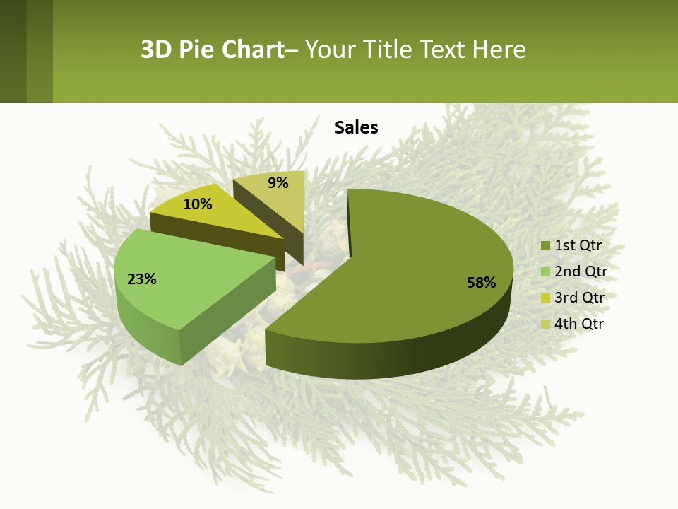 A Bunch Of Green Leaves On A White Background PowerPoint Template