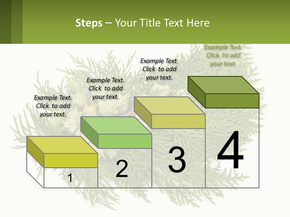 A Bunch Of Green Leaves On A White Background PowerPoint Template