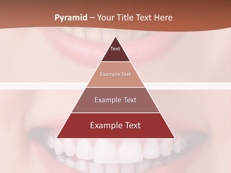 A Woman's Teeth With White Teeth And A Brown Background PowerPoint Template