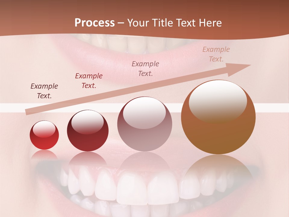 A Woman's Teeth With White Teeth And A Brown Background PowerPoint Template