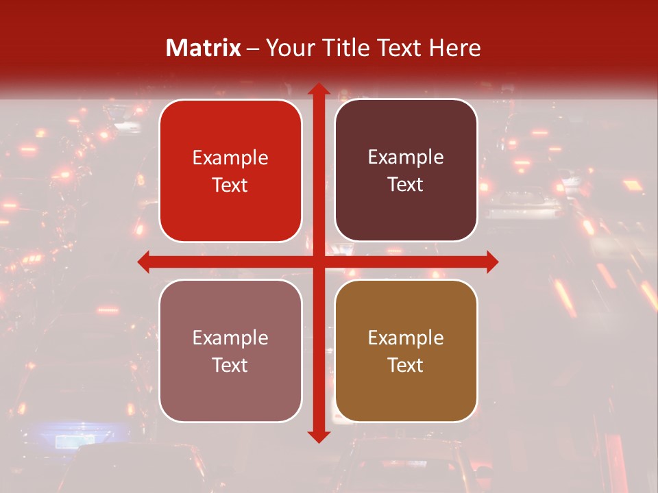 A Busy Highway Filled With Lots Of Traffic PowerPoint Template
