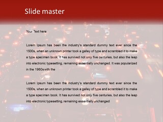 A Busy Highway Filled With Lots Of Traffic PowerPoint Template