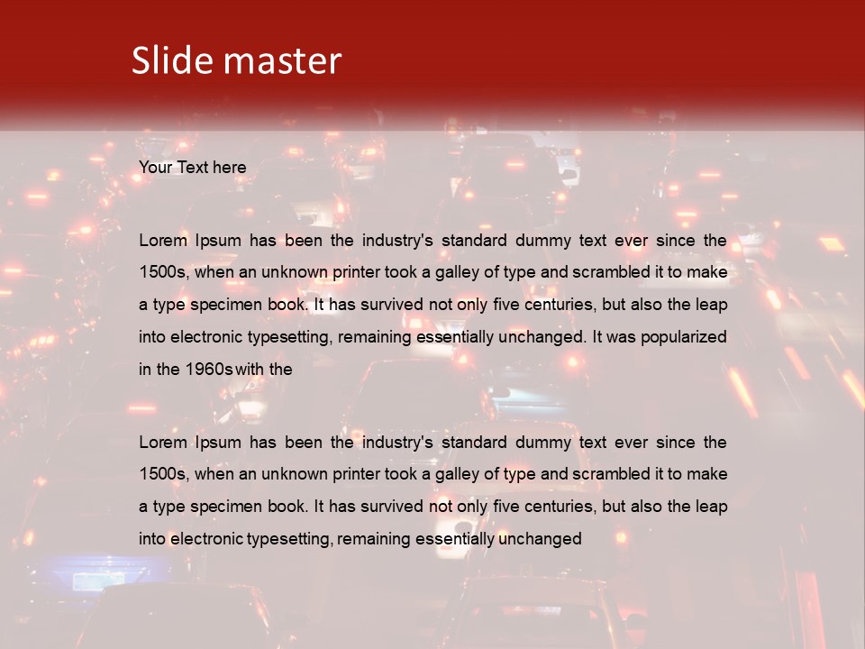 A Busy Highway Filled With Lots Of Traffic PowerPoint Template