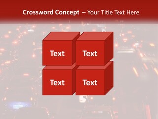 A Busy Highway Filled With Lots Of Traffic PowerPoint Template