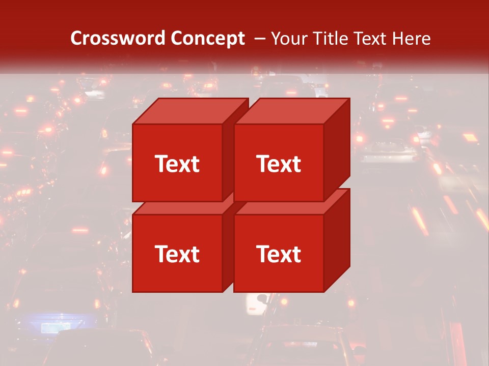 A Busy Highway Filled With Lots Of Traffic PowerPoint Template