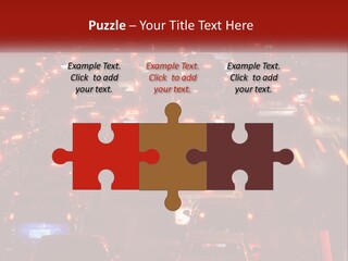 A Busy Highway Filled With Lots Of Traffic PowerPoint Template