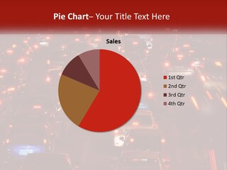 A Busy Highway Filled With Lots Of Traffic PowerPoint Template