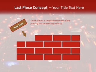 A Busy Highway Filled With Lots Of Traffic PowerPoint Template
