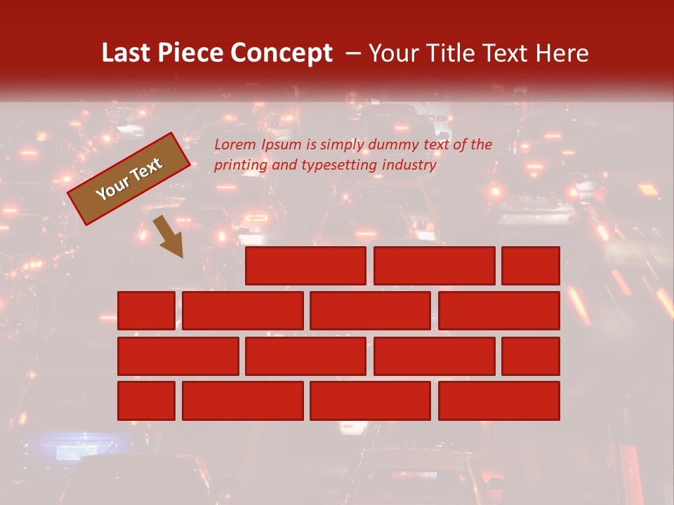 A Busy Highway Filled With Lots Of Traffic PowerPoint Template