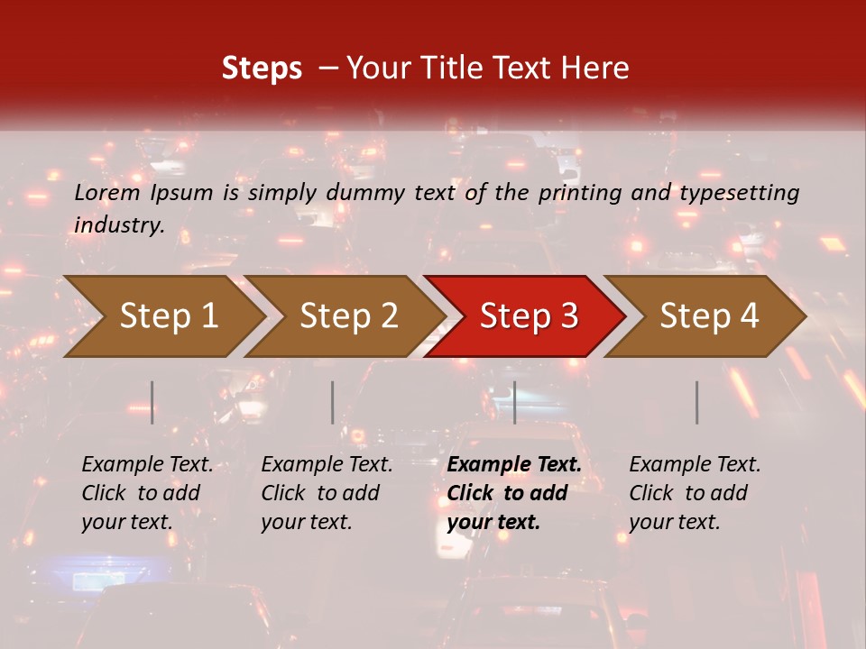 A Busy Highway Filled With Lots Of Traffic PowerPoint Template