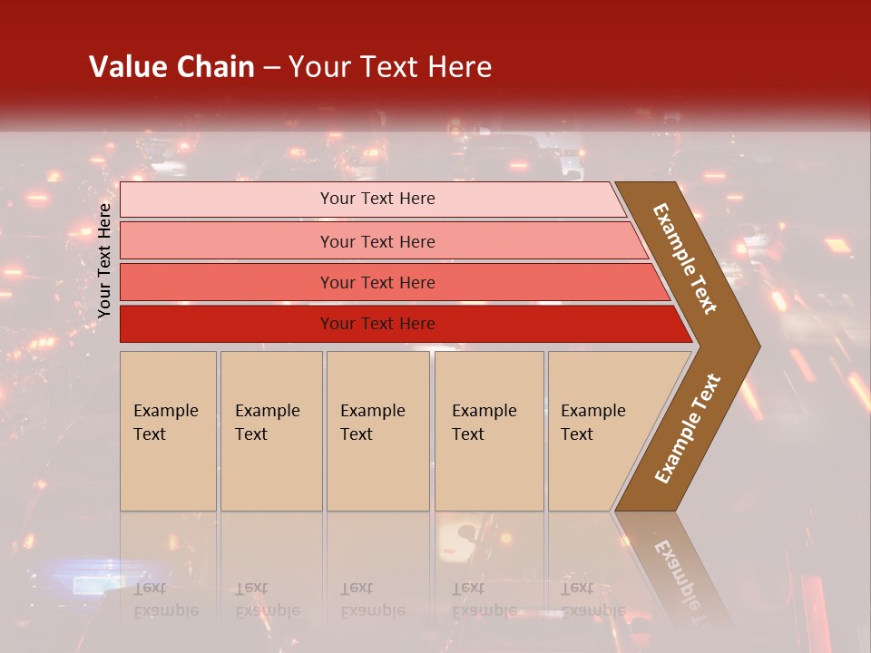 A Busy Highway Filled With Lots Of Traffic PowerPoint Template