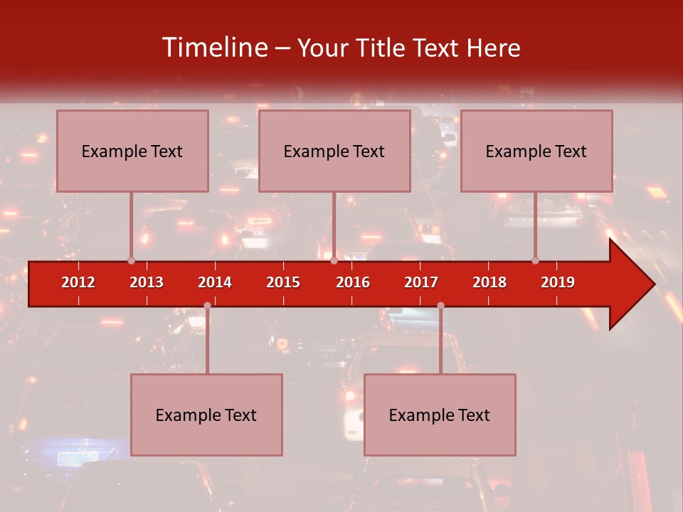 A Busy Highway Filled With Lots Of Traffic PowerPoint Template