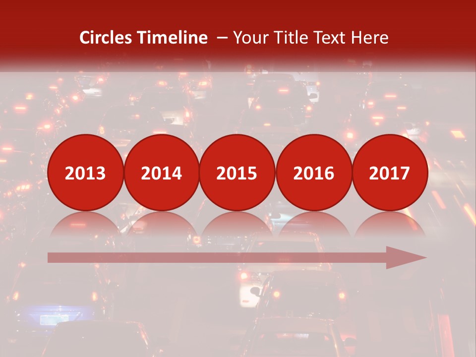 A Busy Highway Filled With Lots Of Traffic PowerPoint Template