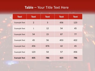 A Busy Highway Filled With Lots Of Traffic PowerPoint Template