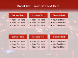 A Busy Highway Filled With Lots Of Traffic PowerPoint Template