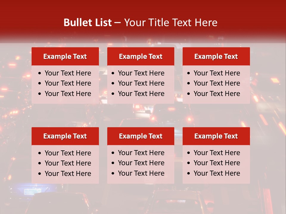 A Busy Highway Filled With Lots Of Traffic PowerPoint Template