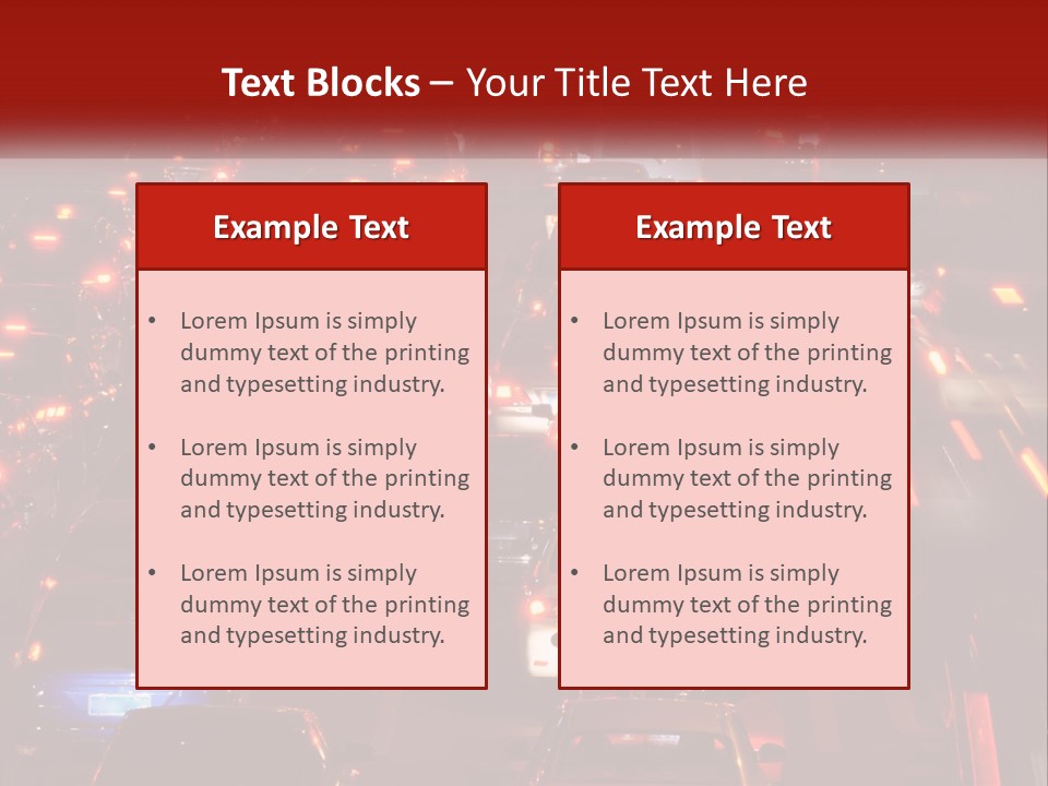 A Busy Highway Filled With Lots Of Traffic PowerPoint Template