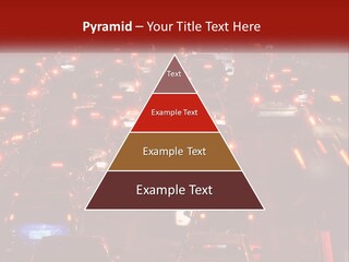 A Busy Highway Filled With Lots Of Traffic PowerPoint Template