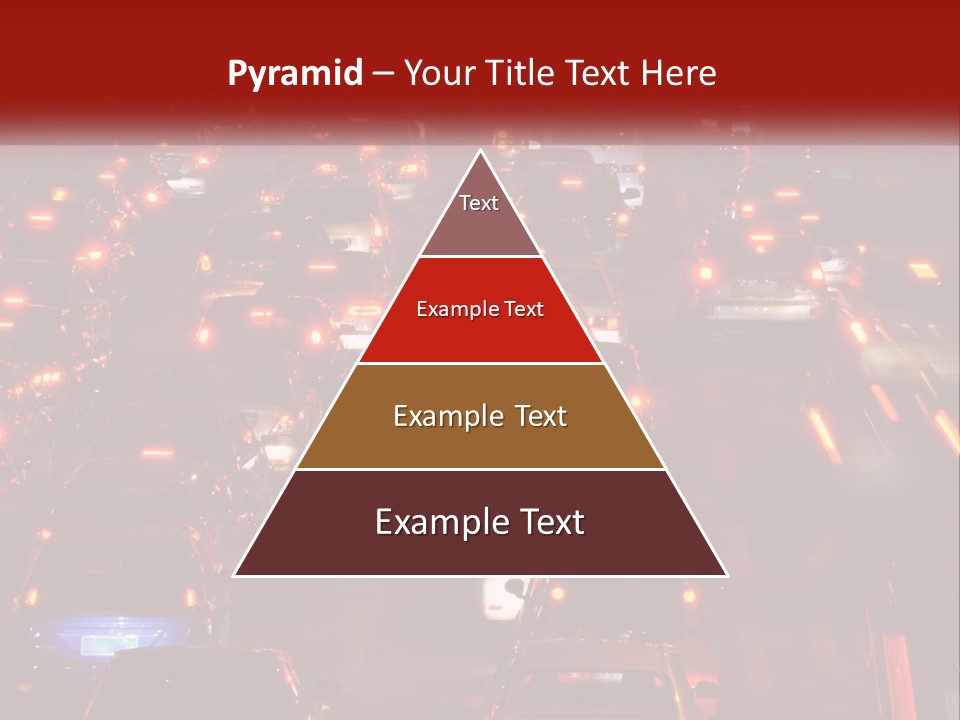 A Busy Highway Filled With Lots Of Traffic PowerPoint Template