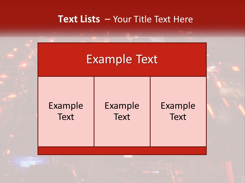 A Busy Highway Filled With Lots Of Traffic PowerPoint Template